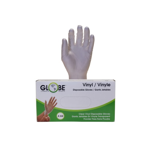 Vinyl Gloves Powder Free 4mil Clear - Small 100 per box